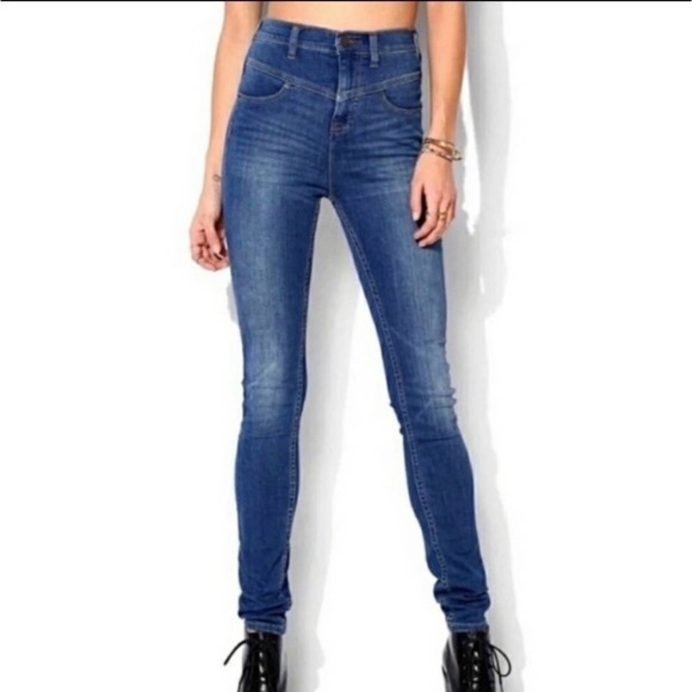 BDG High Rise Seam Jean Dark Wash Size 27x29